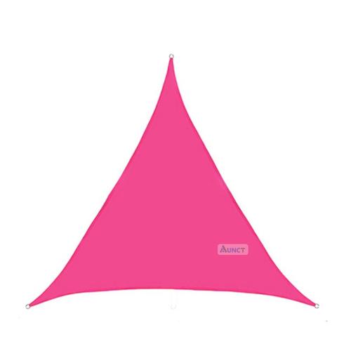 Couleur Rose Rouge Voile D'ombrage Triangulaire 3x3x3m, Guirlandes Lumineuses Led, Imperméable, Romantique, Chaud, Tissu Oxford, Pare-Soleil, Gazébo, Jardin