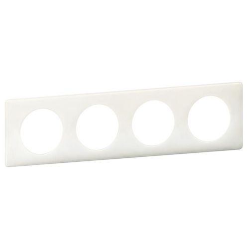 Plaque CÉLIANE finition blanc Laqué 4 postes - LEGRAND - 066634