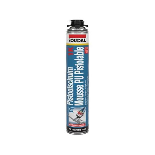 Mousse PU pistolable SOUDAFOAM GUN jaune aérosol 700 ml - SOUDAL - 111126