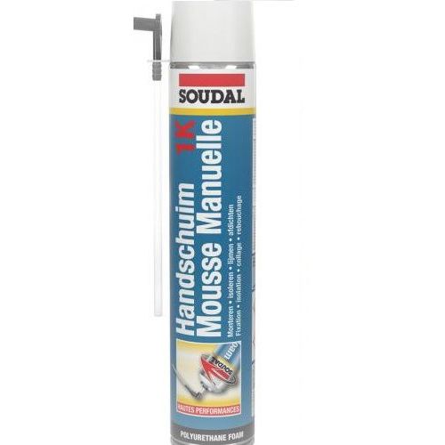 Mousse manuelle 1k jaune aérosol 750ml - SOUDAL - 108803