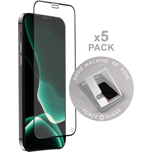 Pack De 5 Protège Écrans Iphone 12 / 12 Pro Original Garanti À Vie - Pour Machine De Pose Force Glass