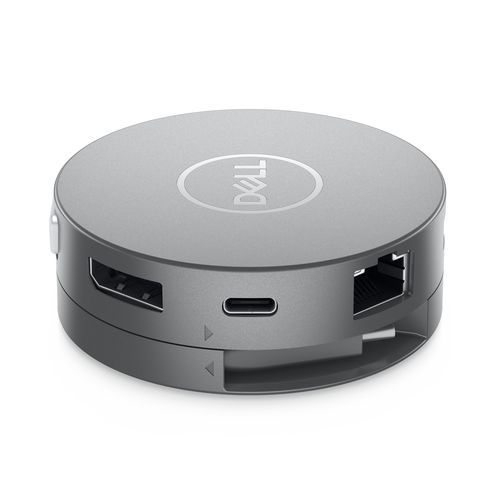 Adaptateur mobile Dell USB-C HDMI 4K ETHERNET FHD 10Gbps 7 en 1 compact DA310