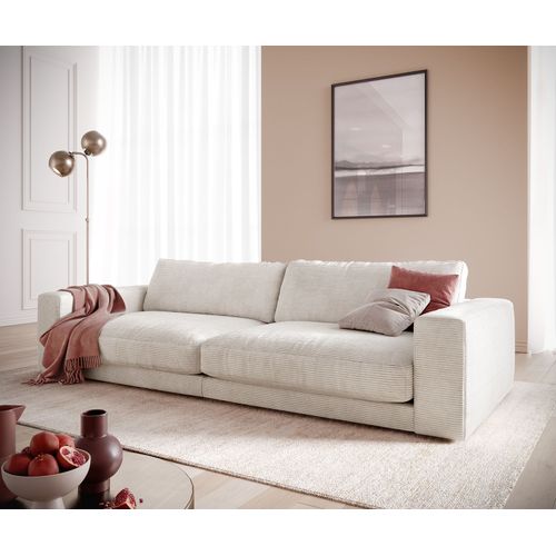 Canapé-Xxl Cubico Cordge Beige 290x120 Cm Grand Canapé