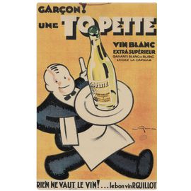Affiche Topette Vin Blanc