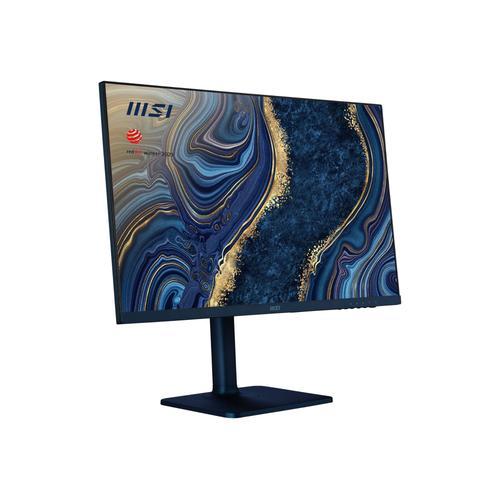 MSI Modern MD272QP - Écran LED - 27" - 2560 x 1440 WQHD @ 75 Hz - IPS - 300 cd/m² - 1000:1 - 4 ms - HDMI, DisplayPort, USB-C - haut-parleurs - bleu d'outremer