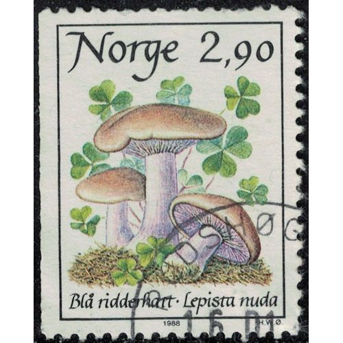 Norvège 1988 Oblitéré Used Champignon Lepista Nuda Pied Bleu Y&t No 946 Su