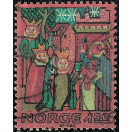 Norvège 1981 Oblitéré Used Adoration Des Mages Noël Adoration Of The Kings Y&t No 807 Su