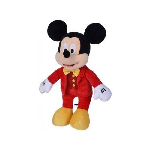 Peluche La Souris Mickey Costume Rouge 33 Cm - Edition Speciale - Set Doudou Adulte, Enfant + Carte - Pour Disney