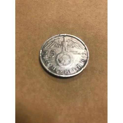Pièce Monnaie Allemande Argent 5 Deutsches Reichsmark - Von Hindenburg - 1936