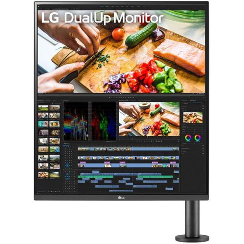 LG DualUp Ergo 28MQ780-B - Écran LED - 28" (27.6" visualisable) - 2560 x 2880 SDQHD @ 60 Hz - Nano IPS - 300 cd/m² - 1000:1 - HDR10 - 5 ms - 2xHDMI, DisplayPort, USB-C - haut-parleurs