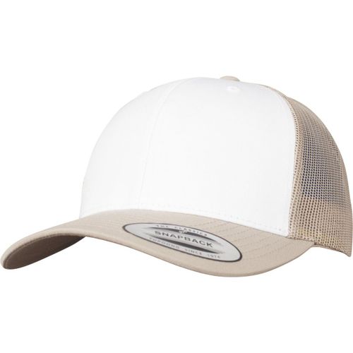 Flexfit Retro Trucker Snapback Cap - Argent / Blanc
