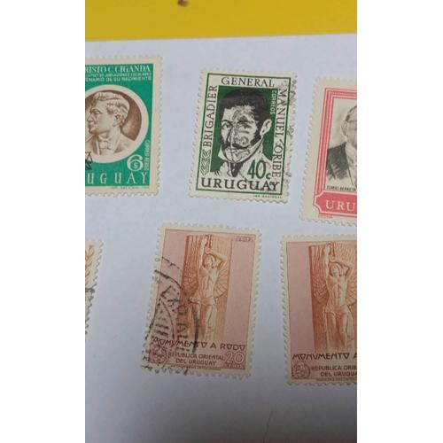 Timbre Lot Uruguay 6 Timbres Ref 3313