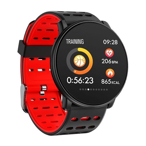 Montre Connecté Sport Ip68 Étanche Smartwatch Android Ios Rouge Yonis