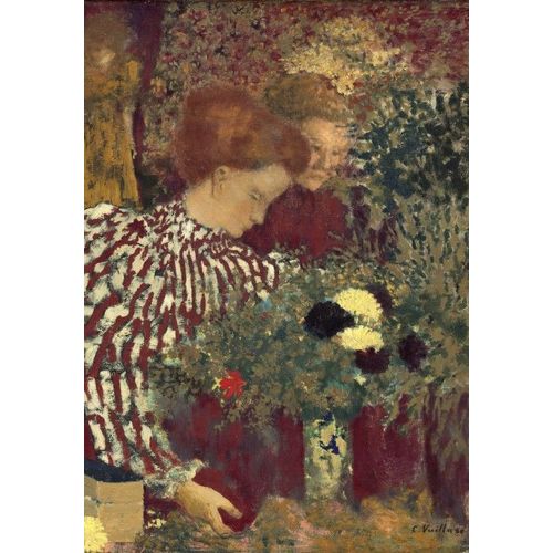 Edouard Vuillard : Femme Dans Une Robe Rayée, 1895 - Puzzle 12 Pièces