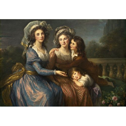 Louise-Élisabeth Vigee Le Brun : La Marquise De Pezay Et La Marquise De Rougé Avec Ses Fils Alexis E - Puzzle 12 Pièces