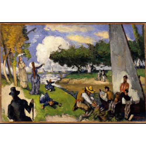 Paul Cézanne: Les Pêcheurs (Scène Fantastique), 1875 - Puzzle 12 Pièces