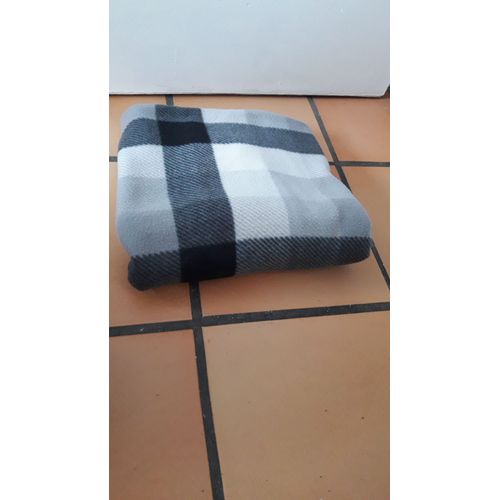 Polo Club Royal County Of Berkshire Plaid Couverture Grise Écossaise Tartan Molleton Polaire 2x1.50 M