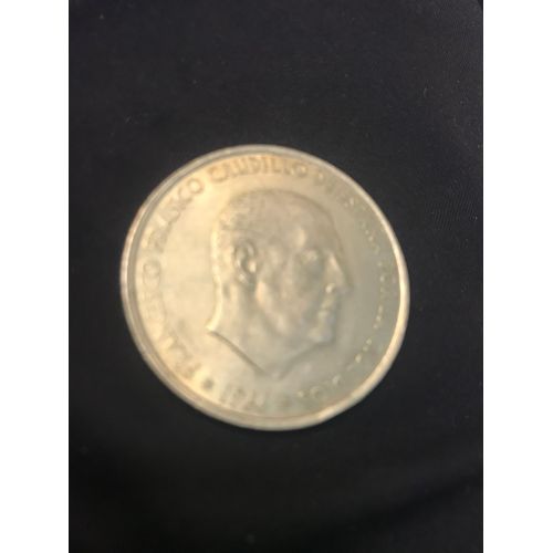Pièce Monnaie Argent Espagne Francisco Franco Caudillo - 1966