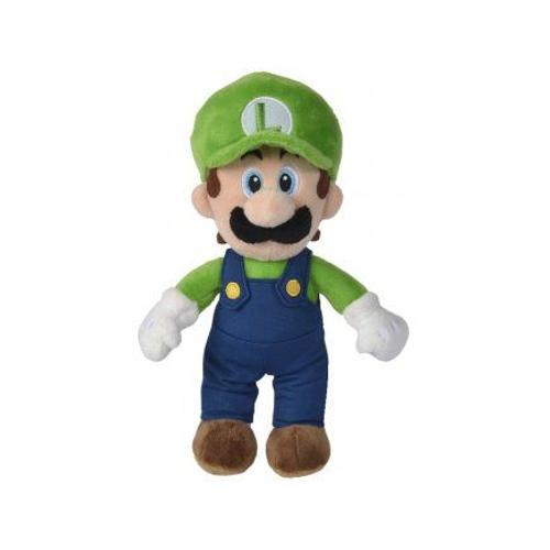 Peluche Luigi 31 Cm - Plombier - Set Doudou Enfant Collection Mario + 1 Carte Offerte