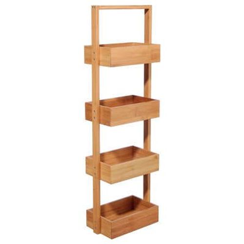 Meuble De Rangement 4 Niveaux En Bambou
