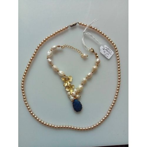 Parure Collier Et Bracelet En Perles Et Lapis Lazulli