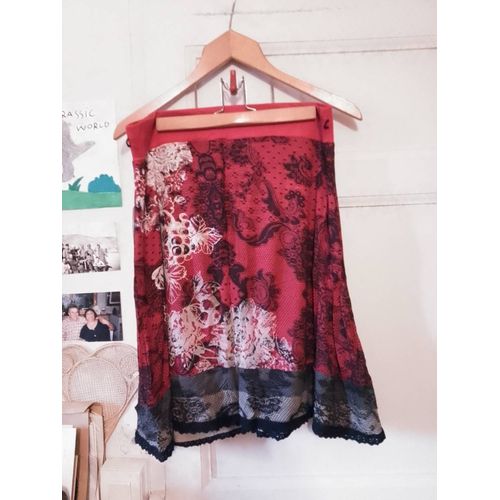 Jupe Colorée Bas Dentelle Noire 40 L Desigual.