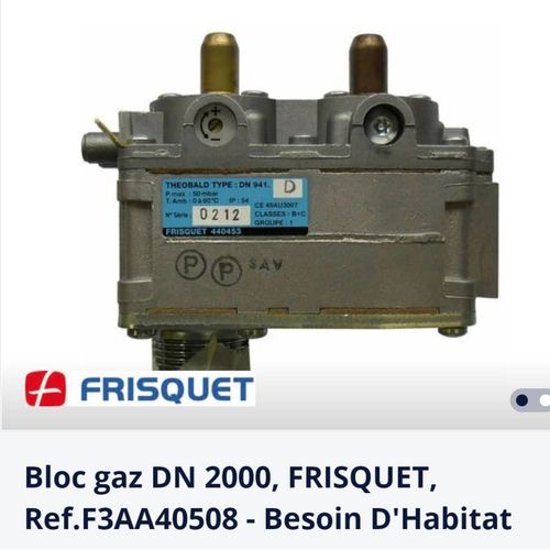 Bloc gaz DN 2000, FRISQUET, Ref.F3AA40508 