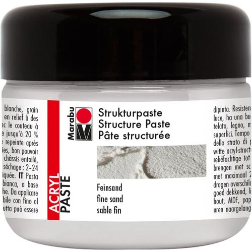 Marabu Pate Structurée Acrylique, 225 Ml, Sable Fin, Blanc