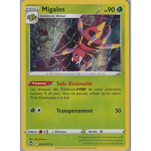 Carte Pokemon - Migalos - 004/195 - Holo-Rare - Eb12 Tempête Argentée -
