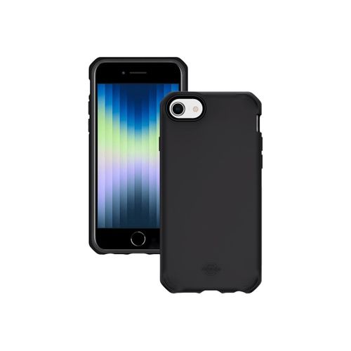 Mobilis Spectrum - Coque De Protection Pour Téléphone Portable - Robuste - Recyclé, Antimicrobien - Impacthane - Noir - Pour Apple Iphone 7, 8, Se (2e Génération), Se (3rd Generation)