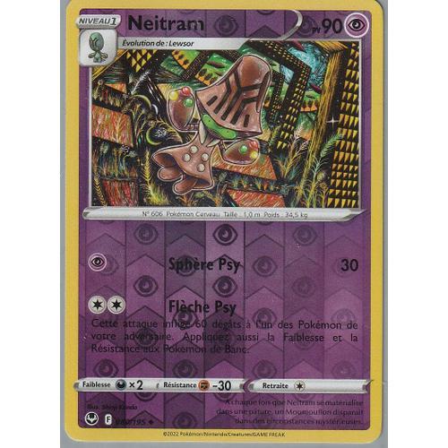 Carte Pokemon - Neitram - 080/195 - Reverse - Eb12 -Tempête Argentée -