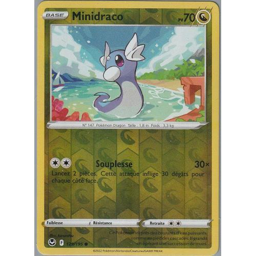 Carte Pokemon - Minidraco - 129/195 - Reverse - Eb12 Tempête Argentée -