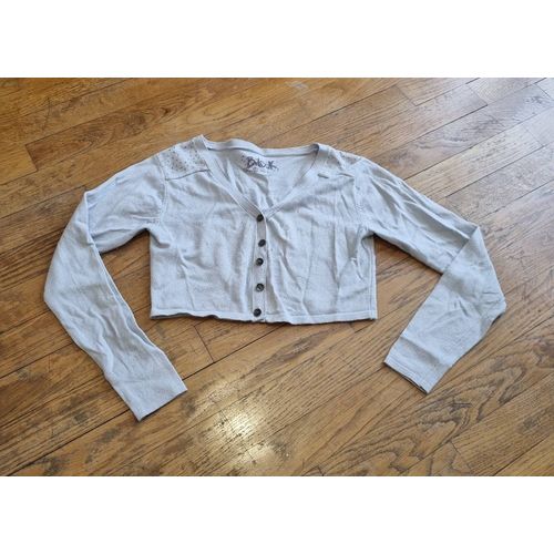 Gilet Court Gris Clair Bilook Taille 14ans