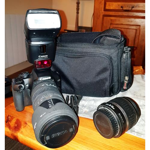 Canon EOS 1000D 10 mpix + Objectif Sigma 18-200 + Objectif Canon EFS 18-55 + Flash Canon 430EXII