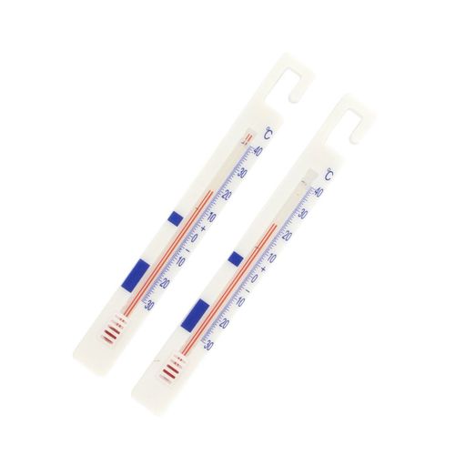 Fackelmann Fm Professional 21824 Thermomètre Frigo, Thermomètre Congélateur, Thermomètre Réfrigérateur, Lot De 2 Thermomètres Pour Réfrigérateurs, Plastique, Blanc, 15,5 Cm X 1,7 Cm X 0,6 Cm