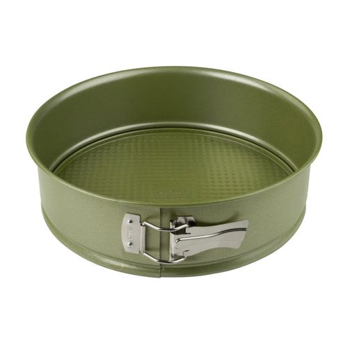 Zenker 7452 Moule À Manqué À Charnière, Moule Rond Vert Éco-Responsable Anti-Adhésif, Ilag, Cire De Carnauba, 24 X 7,5 Cm