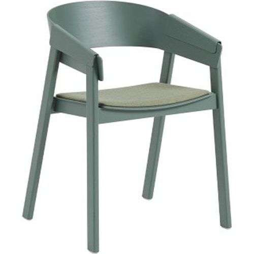 Chaise Avec Accoudoirs Cover Hêtre & Tissu Dusty Green Remix 933 - Muuto