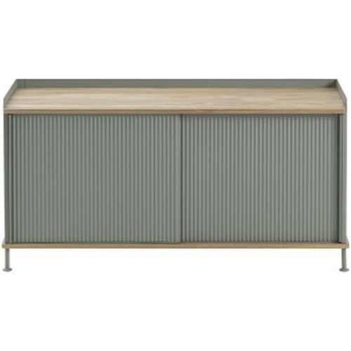 Buffet Bas Enfold Dusty Green & Chêne Naturel - Muuto