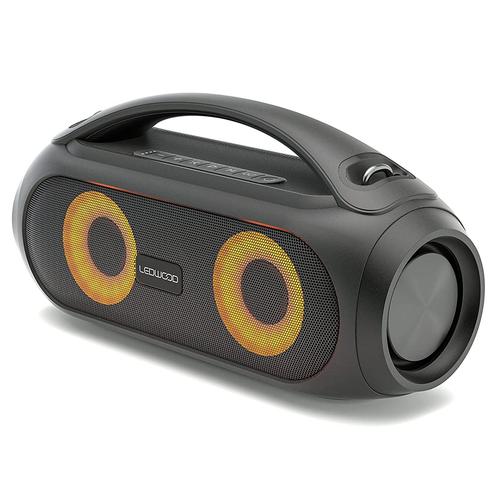 Enceinte Bluetooth LEDWOOD XTREM250, TWS Portable - sans Fil, avec LED Lumières Pulsées- Super Bass - IPX5 - AUX USB Radio FM