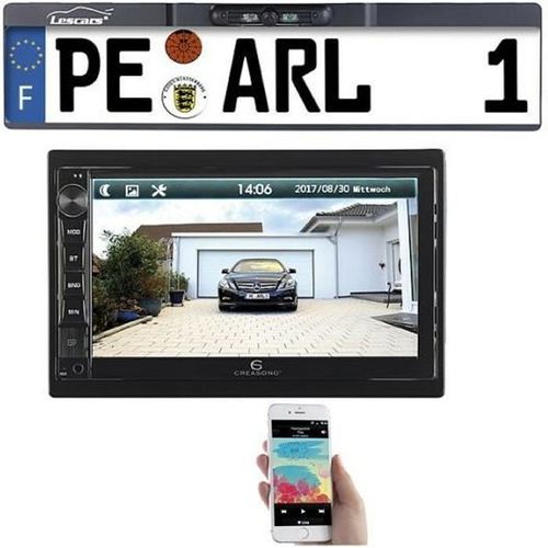 Autoradio 2 Din Tactile Cas-4445.Bt Avec Caméra De Recul Sans Fil