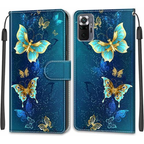 Coque Pour Xiaomi Redmi Note 10 Pro Max/Note 10 Pro, Pu En Cuir A Rabat Housse Etui Avec [Carte Fentes] [Fermeture Magnetique] Compatible Pour Xiaomi Redmi Note 10 Pro Max/Note 10 Pro