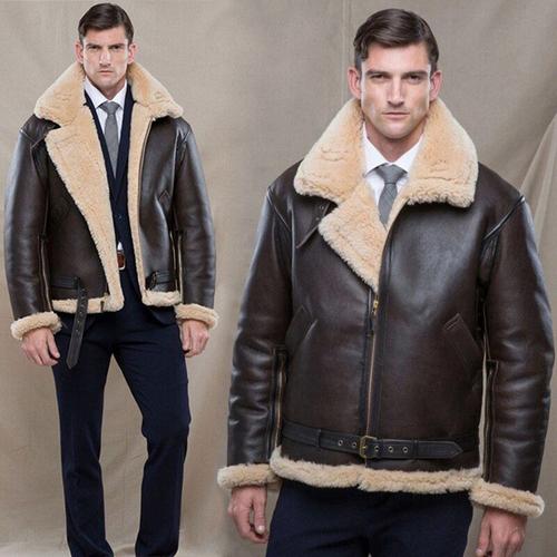 manteau d hiver en cuir pour homme