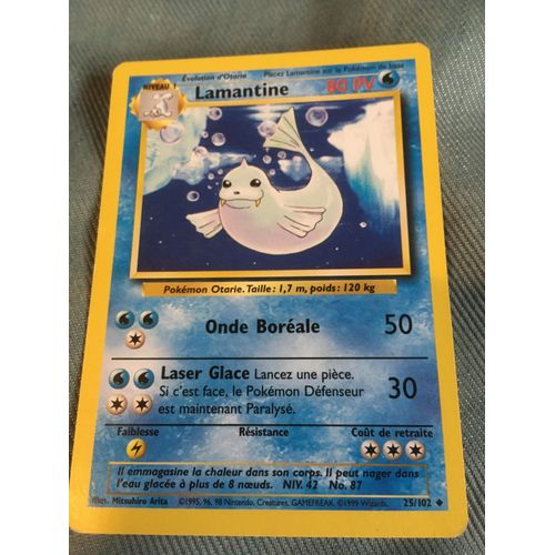 Pokemon Lamantine 25/102 Française 1999 Wizards Semi-Rare