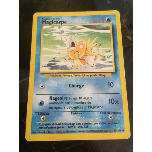 Pokemon Magicarpe 35/102 Peu Commune Française 1999 Wizards