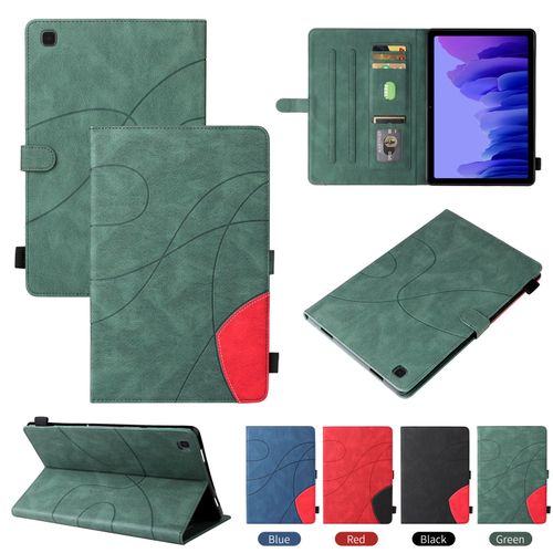 Coque Pour Samsung Galaxy Tab A7 Sm-T500/T505/T507 Tablette Housse,Etui Pour Tablet Samsung Galaxy Tab A7 Sm-T500/T505/T507 Pu Housse Flip Coque Avec Built Stand Et Magnétique Fermeture Bande,Vert