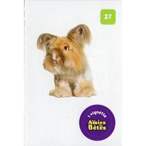 Autocollant Sticker Image Spa, Nos Amies Les Bêtes : 27 - Lapin Angora / Cora Match 2024