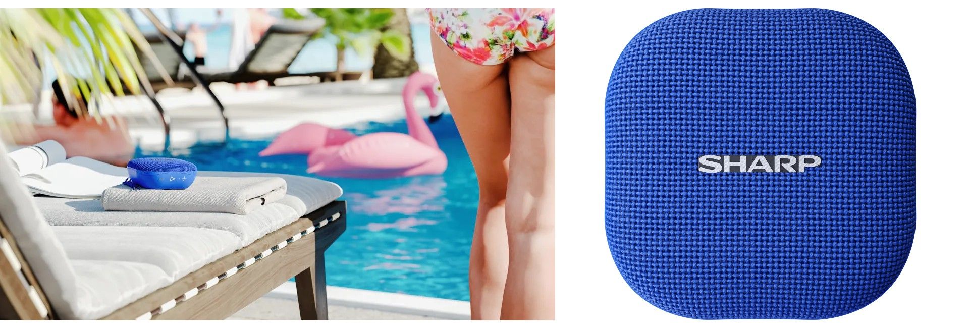 haut-parleur Bluetooth compact et étanche Sharp GX-BT60(BL) Bleu image 1 | Rakuten