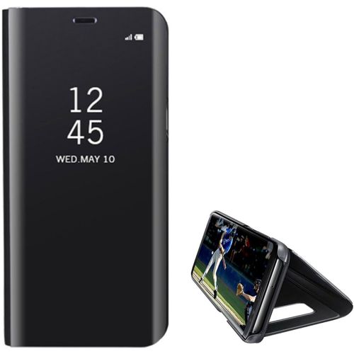 Coque Pour Samsung Galaxy Note 4, Housse Coque Etui Flip Case Miroir Plastique Rigide Avec Fonction Support Cuir Antichoc Protection Cover Pour Samsung Galaxy Note 4,Noir