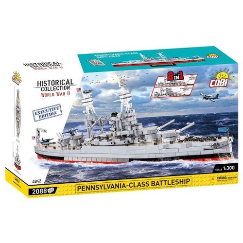 Cobi 4842 - Pennsylvania-Class Battleship 2in1 Uss Arizona (Bb-39) Uss Pennsylvania (Bb-38) Executive Edition