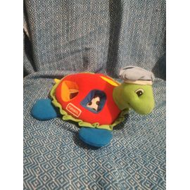 Doudou Peluche Tortue Formes Beret Rouge Vert Bleu Playskool Vintage